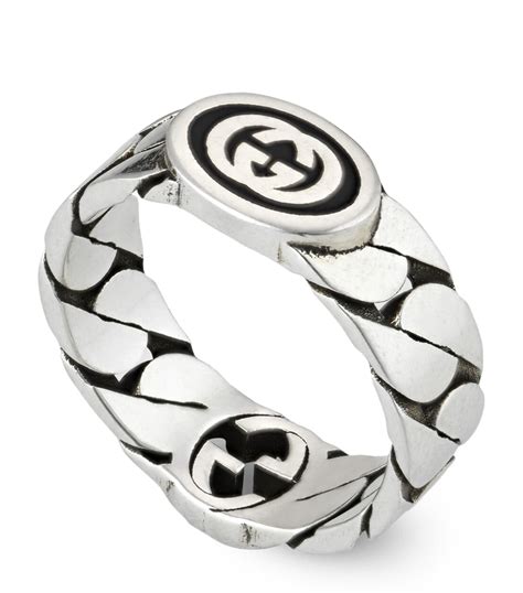 gucci interlock g ring|Gucci heart and cross ring.